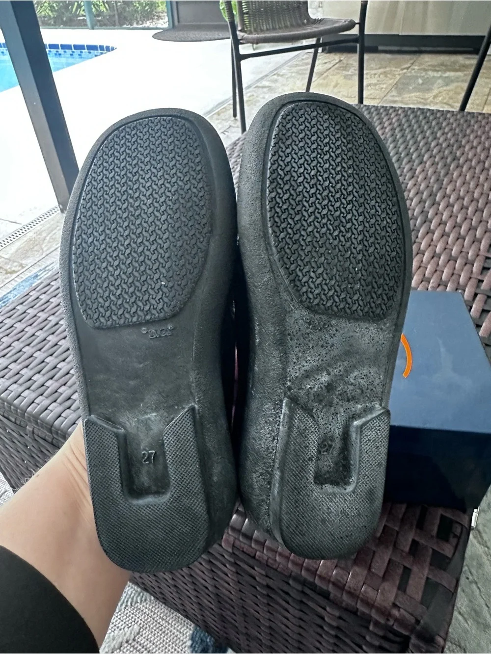 Gallucci Black Leather Kids Penny Moccasins